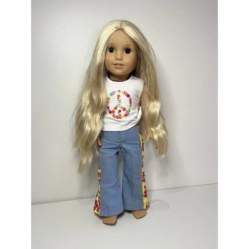 American Girl Retired Julie Albright Doll In Box EUC! Hippie Flower Child Boho